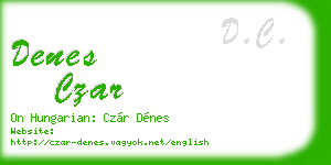 denes czar business card
