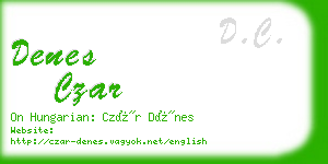 denes czar business card